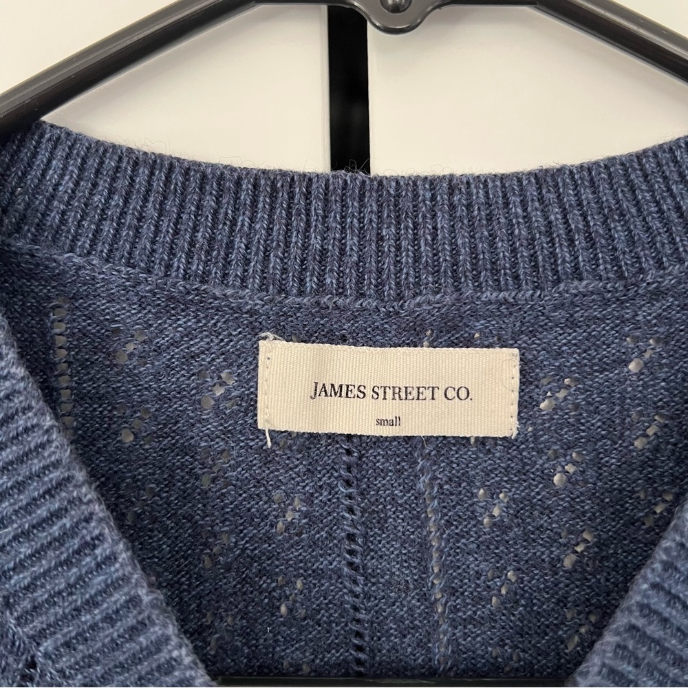 James Street Co Eyelet Raglan Sweater Top - Picture 3 of 6